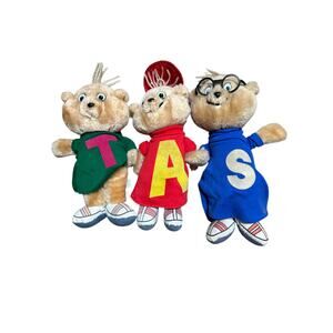 Vintage 1983 Alvin & The Chipmunks Plush Doll Set Alvin Simon Theodore CBS